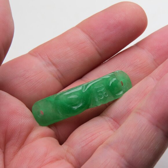 Jade Hand Craved  to make Bracelet ID Piece. - Picture 1 of 4